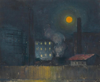 Factory of Gas under Moonlight - Karl Wiener — artwork view