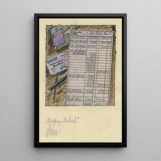 Travail intellectuel - Karl Wiener — framed artwork on a wall