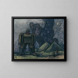 Devastated Landscape - Karl Wiener — framed artwork on a wall