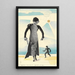 Large Lady Small Man - Karl Wiener — framed artwork on a wall