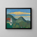 House in the Forest Landscape - Karl Wiener — framed artwork on a wall
