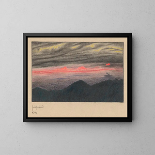 Autumn Evening II - Karl Wiener — framed artwork on a wall