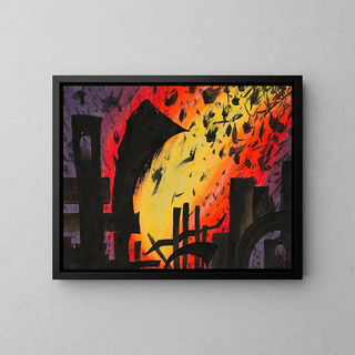 Catastrophe - Karl Wiener — framed artwork on a wall