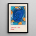 Composition in Blue - Karl Wiener — framed artwork on a wall