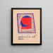 Composition in Red and Violet - Karl Wiener — framed artwork on a wall
