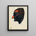 Study of the Profile Head 10 Sheets Graz II - Karl Wiener — framed artwork on a wall