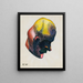Study of the Profile Head 10 Sheets Graz IX - Karl Wiener — framed artwork on a wall