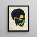 Study of the profile head 10 sheets Graz VI - Karl Wiener — framed artwork on a wall