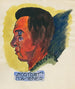 Study of the head in profile 10 sheets Graz X - Karl Wiener — artwork view
