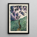 Study of a Profile Head 10 Sheets Graz XV - Karl Wiener — framed artwork on a wall