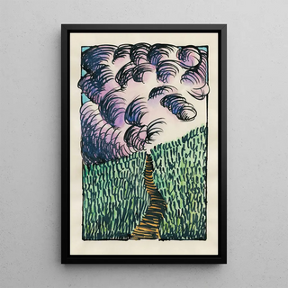 Study of a Profile Head 10 Sheets Graz XV - Karl Wiener — framed artwork on a wall