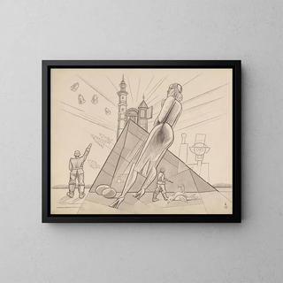 Easter War Painting - Karl Wiener — framed artwork on a wall