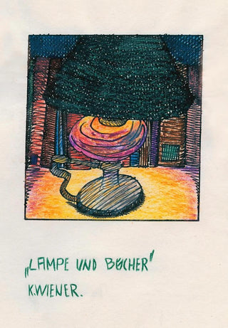 Lamp and books - Karl Wiener — artwork view