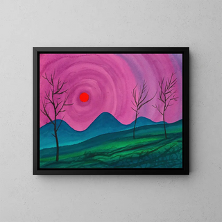 Landscape - Karl Wiener — framed artwork on a wall