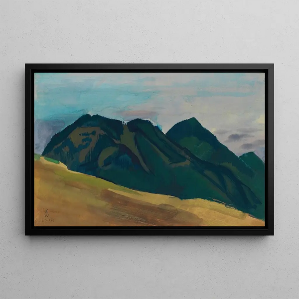 Landscape in Haute-Styrie - Karl Wiener — framed artwork on a wall