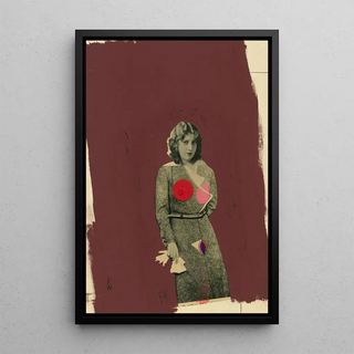 Girl - Karl Wiener — framed artwork on a wall