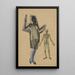 Girl and Death - Karl Wiener — framed artwork on a wall