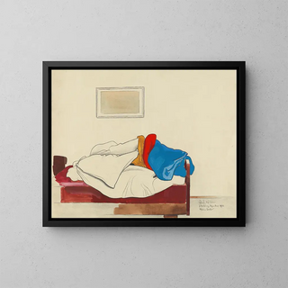My bed - Karl Wiener — framed artwork on a wall