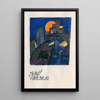 Moon - Karl Wiener — framed artwork on a wall