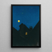 Night Moon Painting - Karl Wiener — framed artwork on a wall