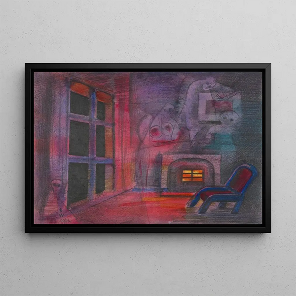 Night Anxiety Painting - Karl Wiener — framed artwork on a wall