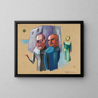 Untitled Painting, figure study - Karl Wiener — framed artwork on a wall