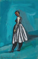Untitled Woman in White and Black Dress - Karl Wiener — artwork view