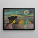 Untitled Woman with Black Hat - Karl Wiener — framed artwork on a wall