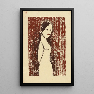 Untitled Female Figure II - Karl Wiener — framed artwork on a wall