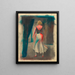 Female figure without title rear view - Karl Wiener — framed artwork on a wall