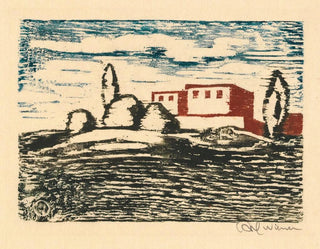 Untitled Painting, house in the landscape - Karl Wiener — artwork view