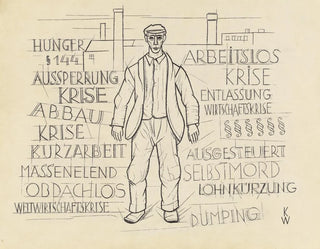 Untitled, Hunger, Global economic crisis, Unemployment - Karl Wiener — artwork view