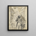 War grotesque without title - Karl Wiener — framed artwork on a wall