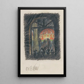 Untitled Sketches Painting 10 sheets - Karl Wiener — framed artwork on a wall