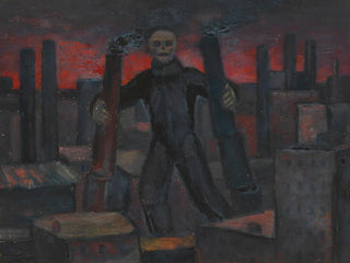 Untitled Painting: Death with Smoking Chimneys - Karl Wiener — artwork view