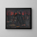 Untitled Painting: Death with Smoking Chimneys - Karl Wiener — framed artwork on a wall