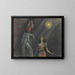 Untitled Painting by Die 150 Feuilles III - Karl Wiener — framed artwork on a wall