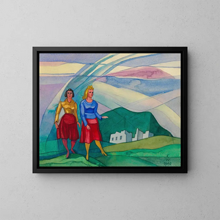Untitled Painting by Die 150 Feuilles IX - Karl Wiener — framed artwork on a wall