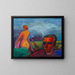 Untitled Painting by Die 150 Sheets X - Karl Wiener — framed artwork on a wall