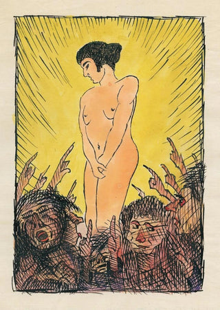 Untitled painting of a nude female figure - Karl Wiener — artwork view