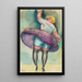Untitled Woman Dancing - Karl Wiener — framed artwork on a wall