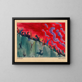 Paniquer - Karl Wiener — framed artwork on a wall