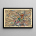 Political Collage Painting - Karl Wiener — framed artwork on a wall