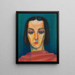 Portrait of a lady - Karl Wiener — framed artwork on a wall