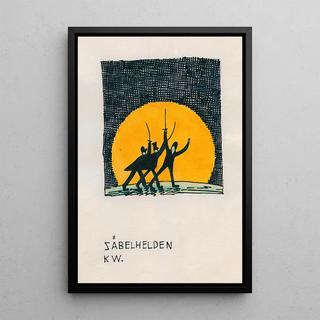 Heroes of the Saber - Karl Wiener — framed artwork on a wall