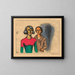 Sisters - Karl Wiener — framed artwork on a wall