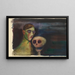 Self-portrait with Death - Karl Wiener — framed artwork on a wall