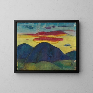 Sunset Painting - Karl Wiener — framed artwork on a wall