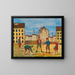 Children playing - Karl Wiener — framed artwork on a wall
