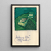 Green Still Life Painting - Karl Wiener — framed artwork on a wall